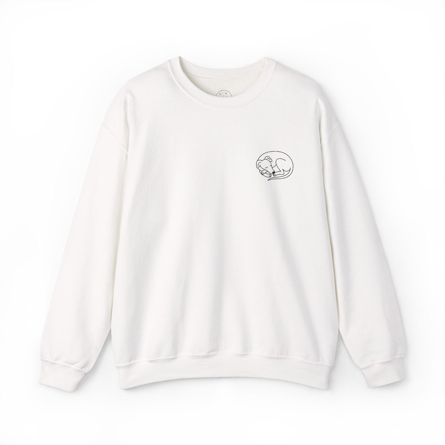 Embroidered Unisex Crew Neck Sweatshirt (White, Grey, Light Blue, Light Pink)