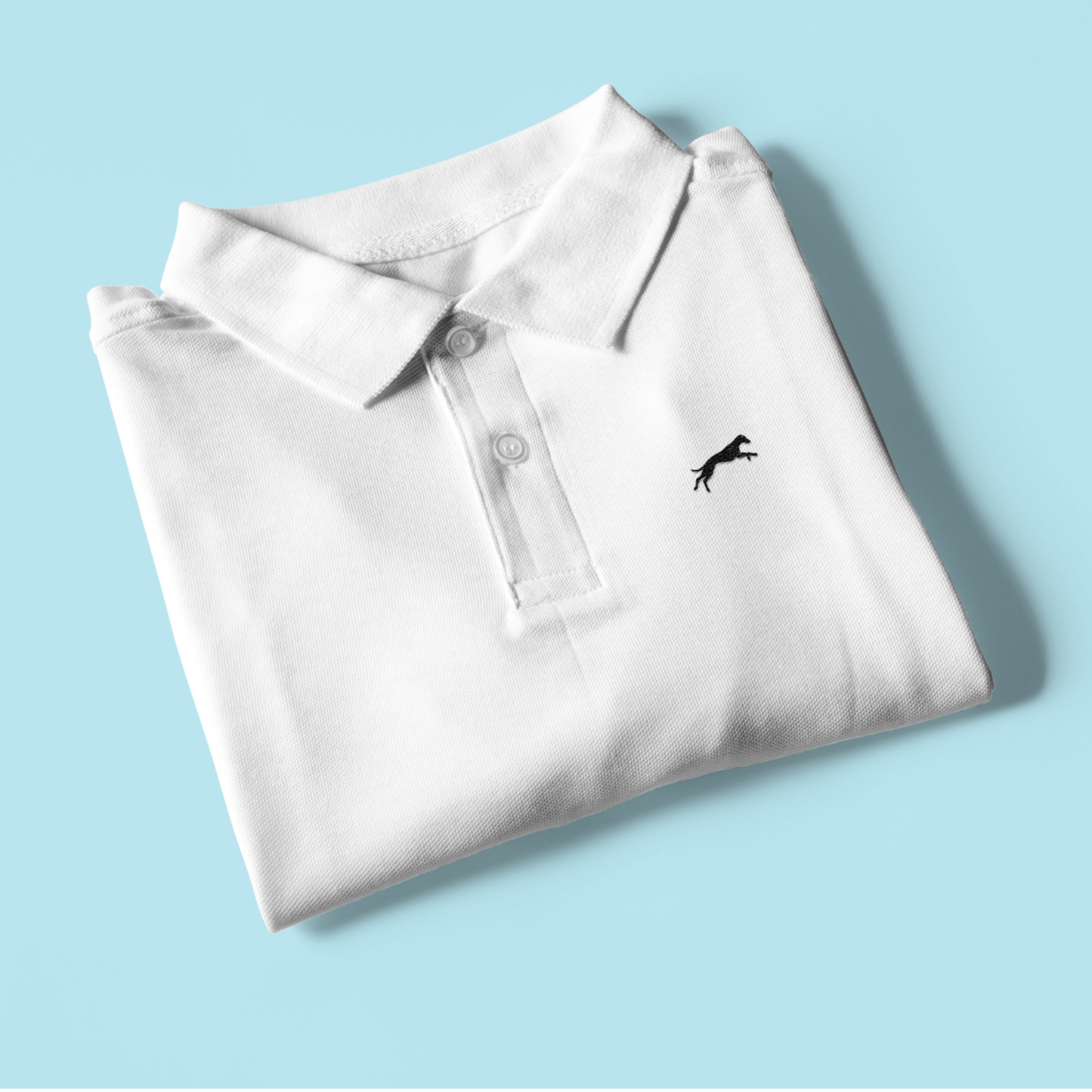 Embroidered Unisex Polo Shirt (White/Grey)