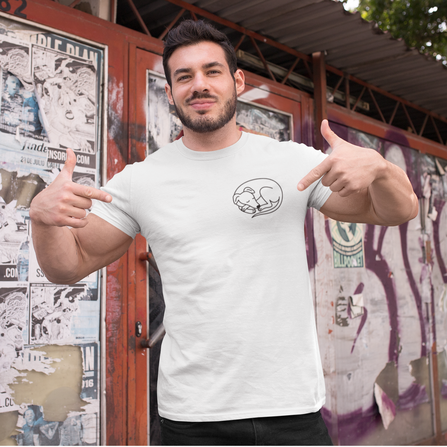 Sighthound Unisex T-shirt (White, Grey, Light Blue, Light Pink)