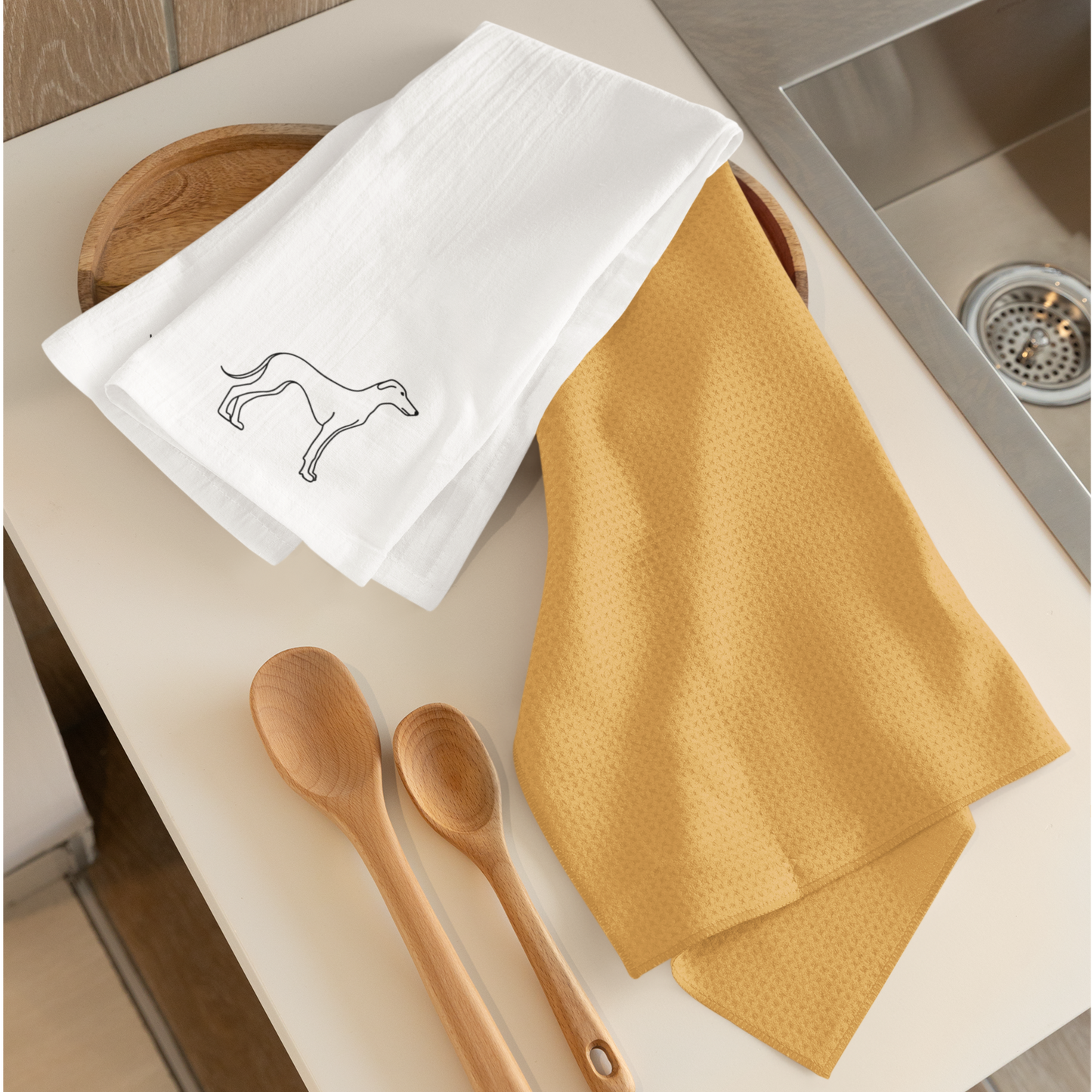 Kitchen Towel with Standing Sighthound