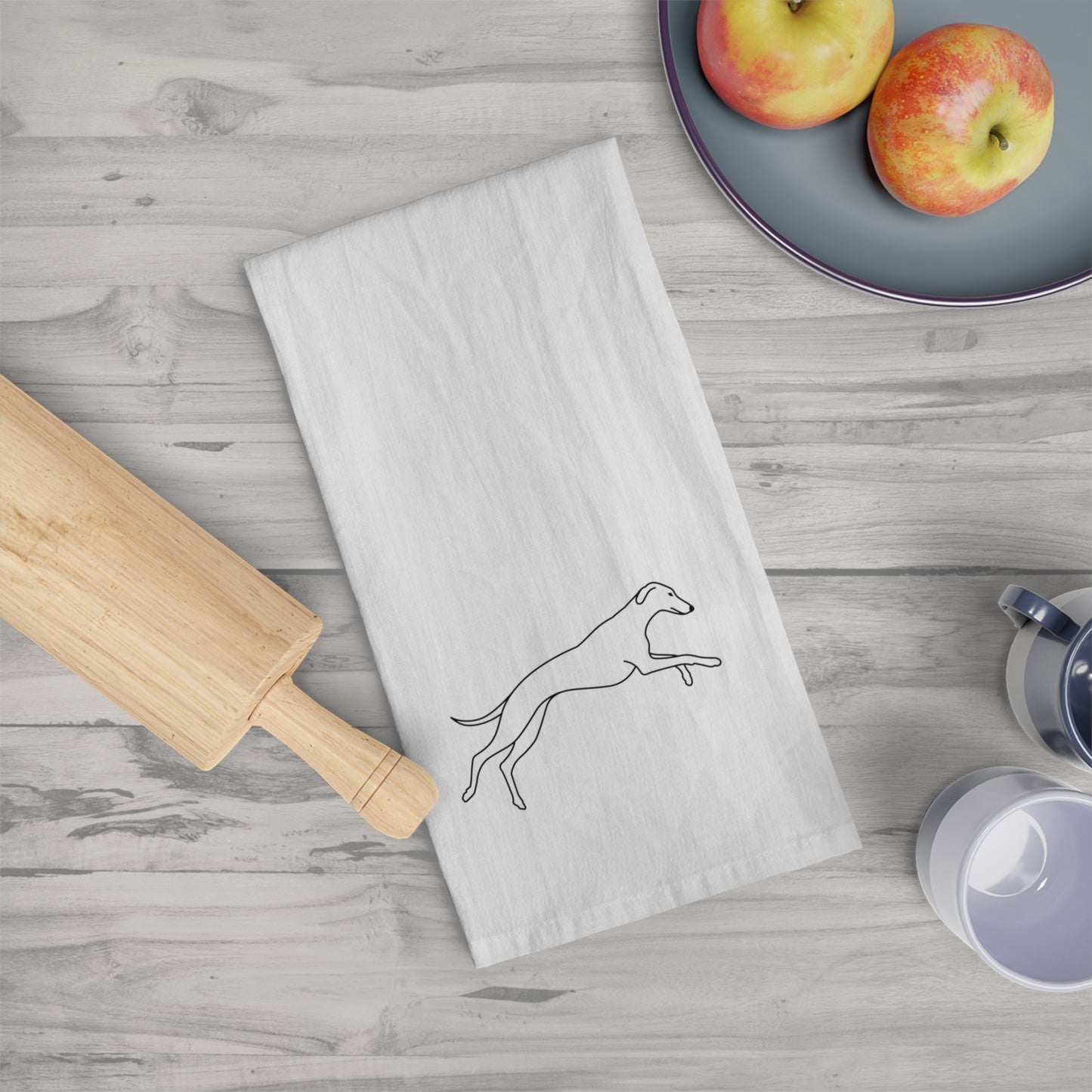 Kitchen Towel with Galloping Sighthound