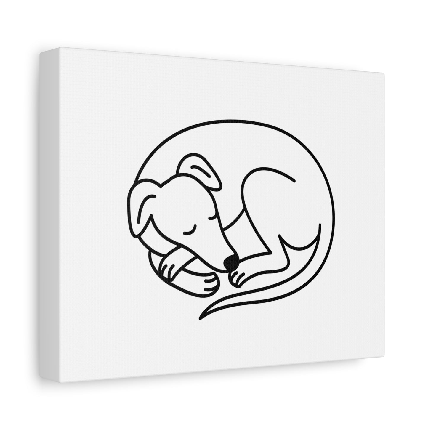 Sleeping Sighthound Matte Canvas Wall Art