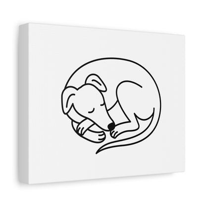 Sleeping Sighthound Matte Canvas Wall Art