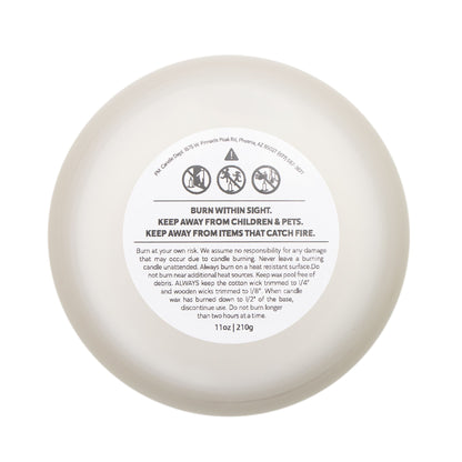 Galloping Holiday Hound Scented Candle in a Frosted Glass Container