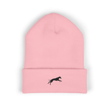 Embroidered Cuffed Winter Cap (Pink)