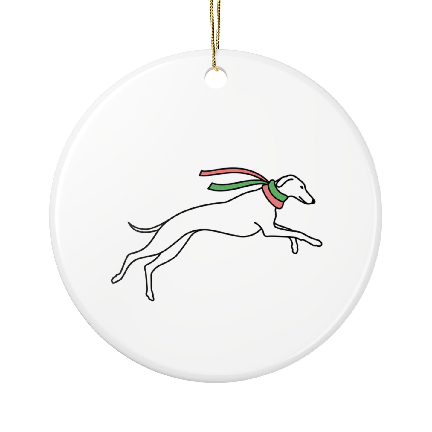 Galloping Holiday Hound Ornament
