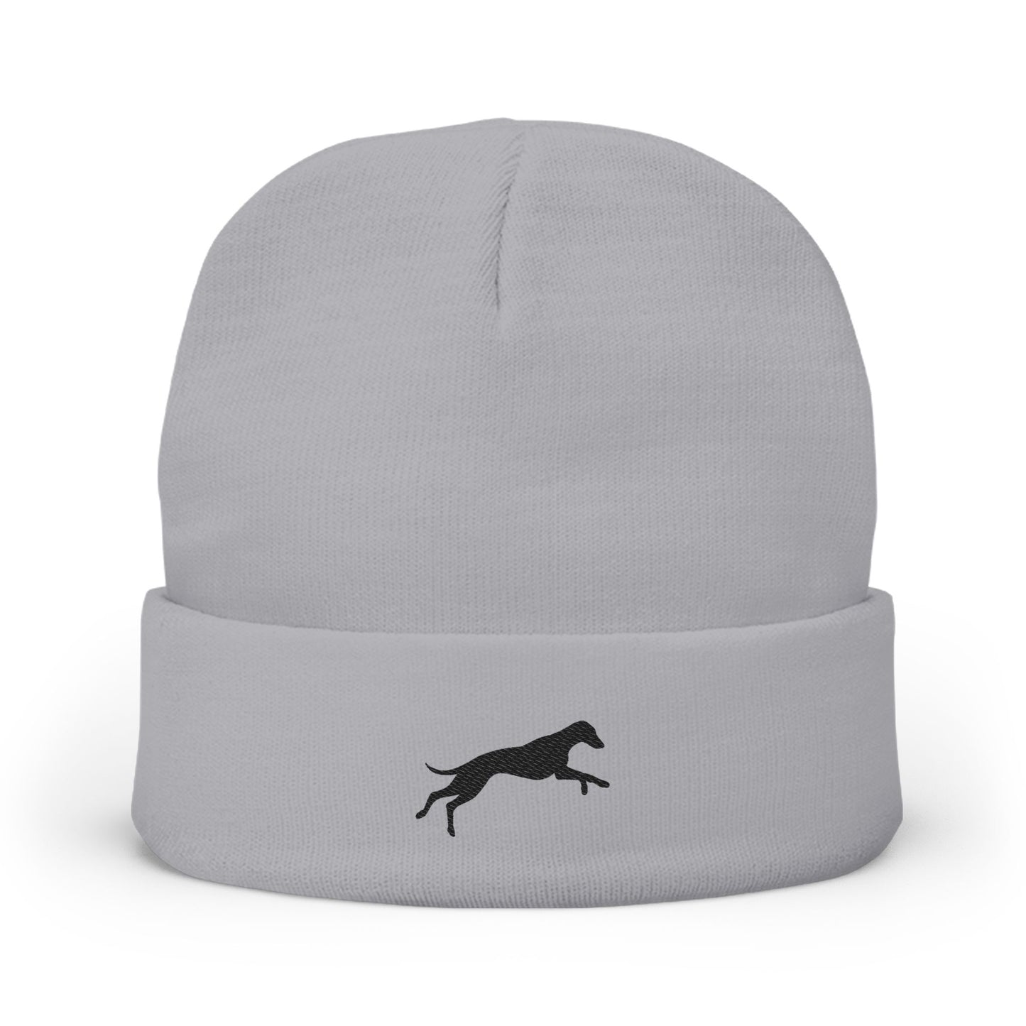Embroidered Knit Winter Cap (White, Grey)