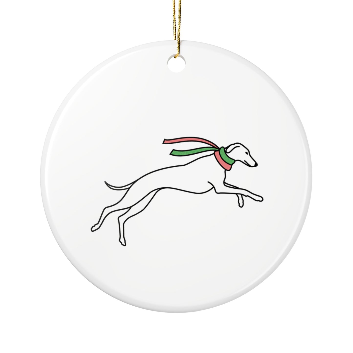 Galloping Holiday Hound Ornament
