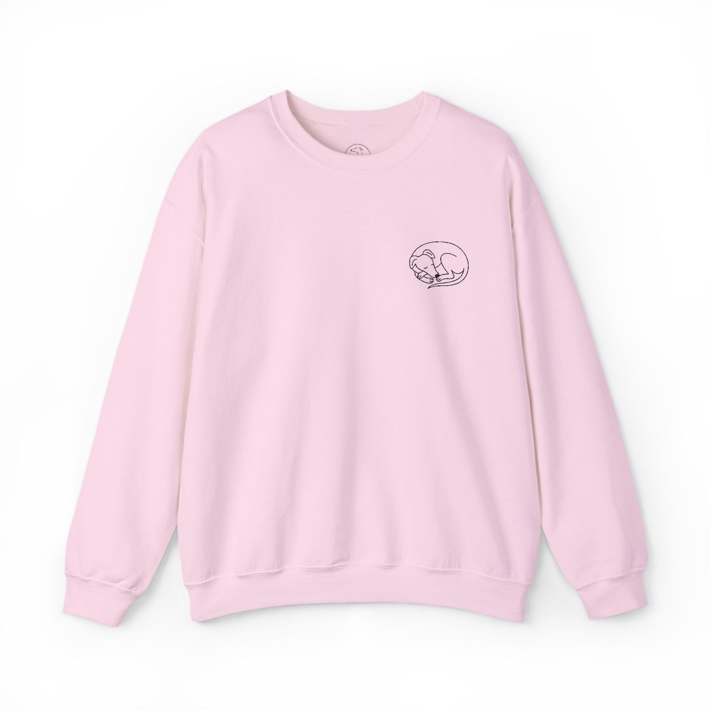 Embroidered Unisex Crew Neck Sweatshirt (White, Grey, Light Blue, Light Pink)