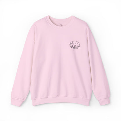 Embroidered Unisex Crew Neck Sweatshirt (White, Grey, Light Blue, Light Pink)