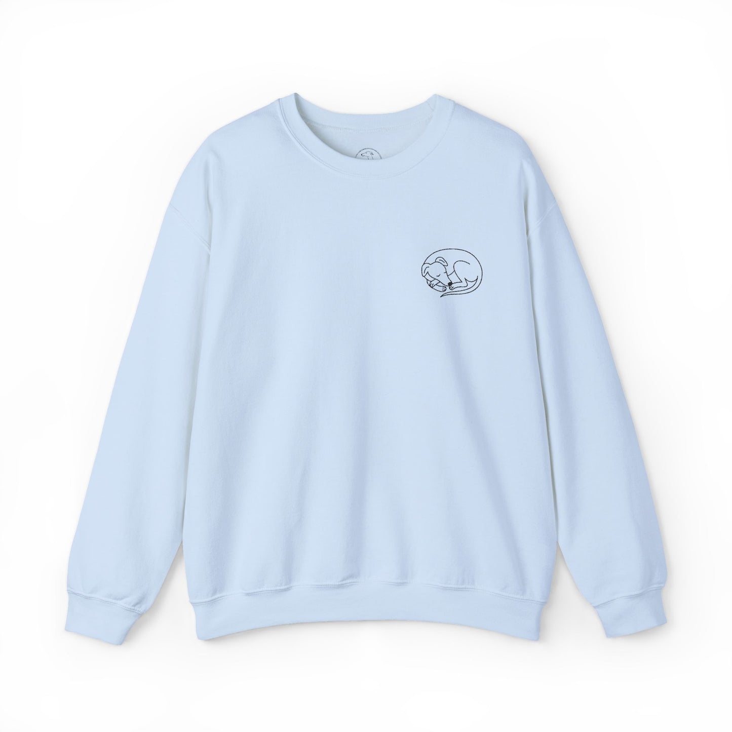 Embroidered Unisex Crew Neck Sweatshirt (White, Grey, Light Blue, Light Pink)