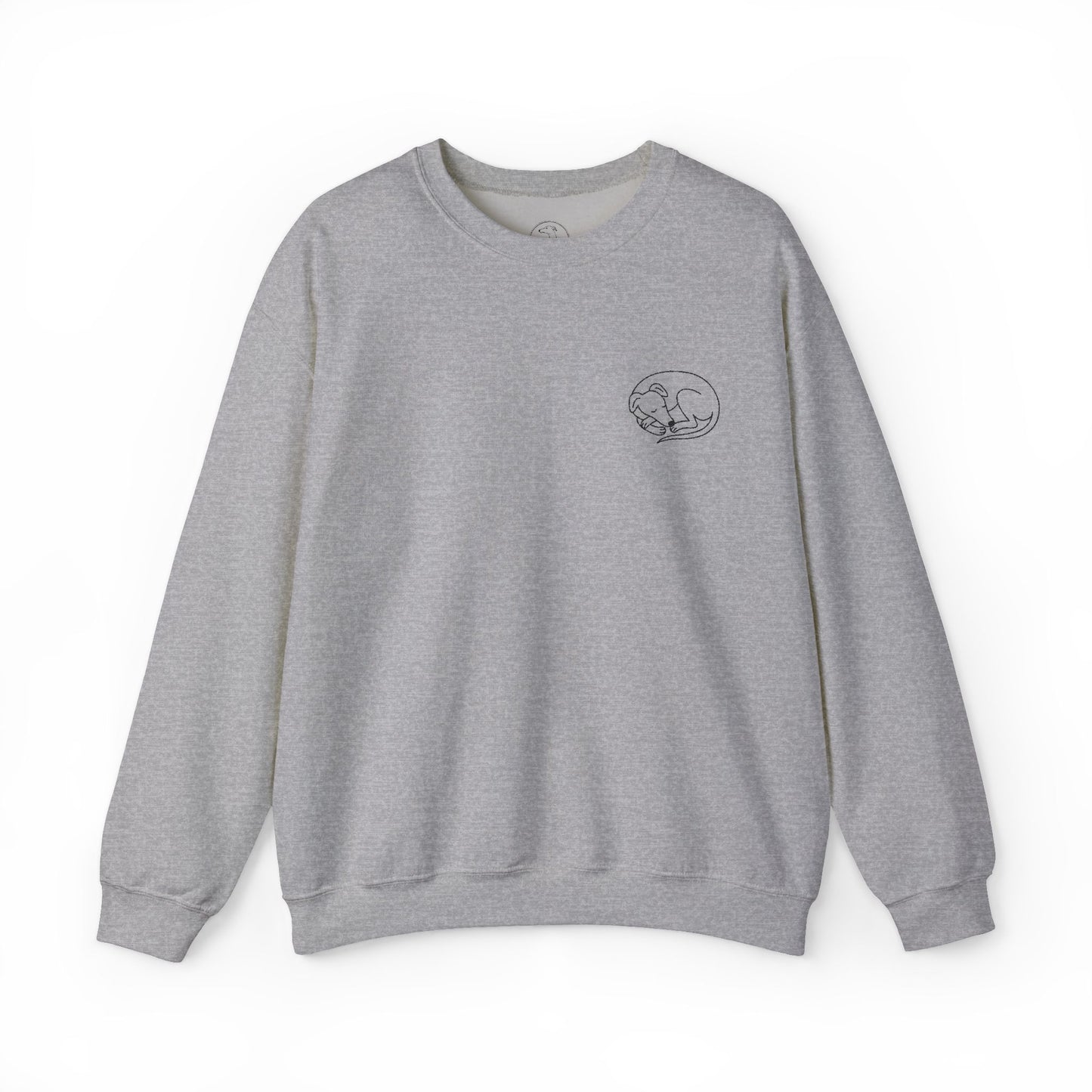 Embroidered Unisex Crew Neck Sweatshirt (White, Grey, Light Blue, Light Pink)
