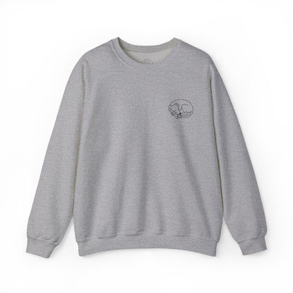 Embroidered Unisex Crew Neck Sweatshirt (White, Grey, Light Blue, Light Pink)