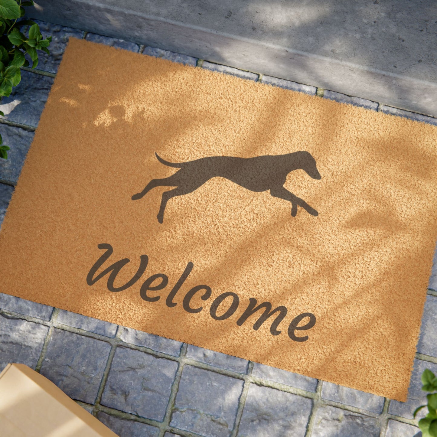 Galloping Sighthound Welcome Doormat