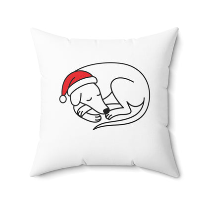 Sleeping Holiday Hound Pillow