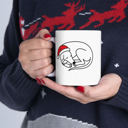 Sleeping Holiday Hound Mug