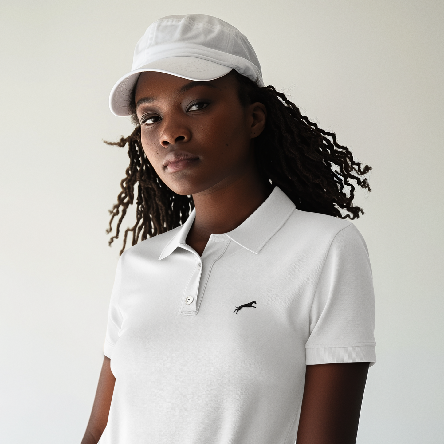 Embroidered Unisex Polo Shirt (White/Grey)