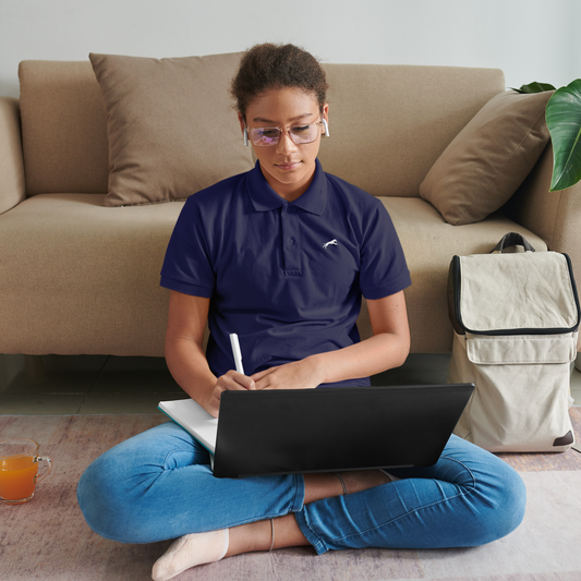 Embroidered Unisex Polo Shirt (Black/Navy)