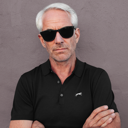 Embroidered Unisex Polo Shirt (Black/Navy)