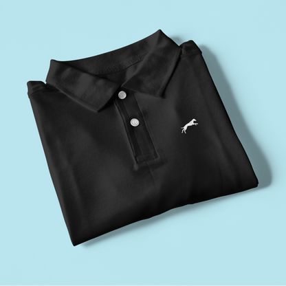 Embroidered Unisex Polo Shirt (Black/Navy)