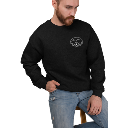 Embroidered Unisex Crew Neck Sweatshirt (Black, Navy, Pink)
