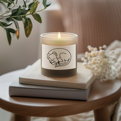 Scented Candle, Frosted Glass Container