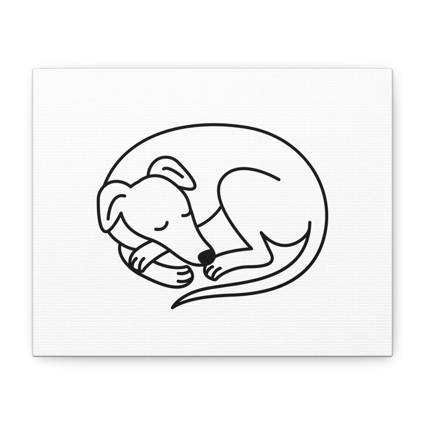 Sleeping Sighthound Matte Canvas Wall Art