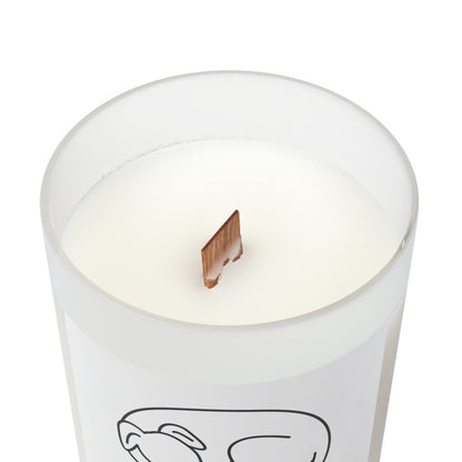 Scented Candle, Frosted Glass Container