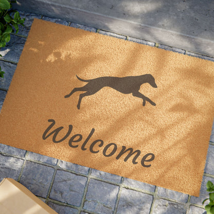 Galloping Sighthound Welcome Doormat