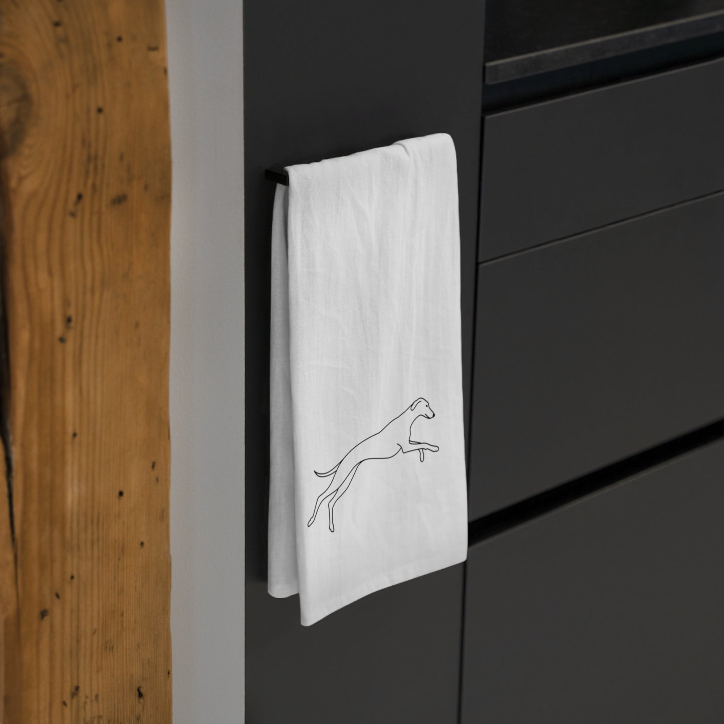 Kitchen Towel with Galloping Sighthound